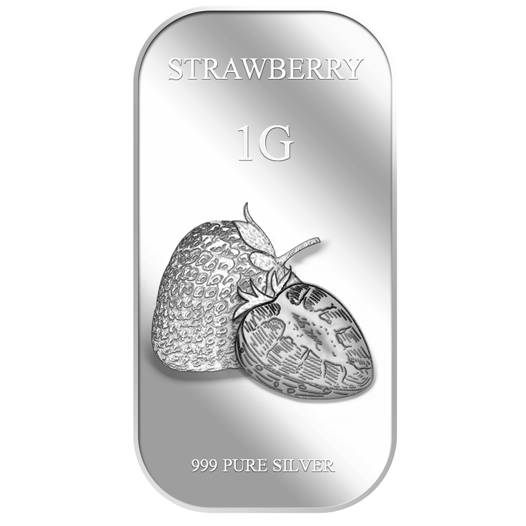 1g Strawberry Silver Bar